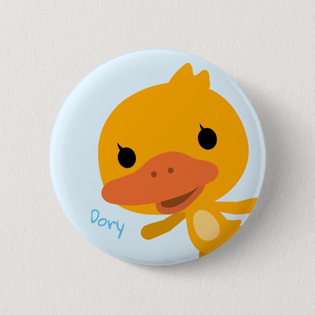 Badge Rond 5 Cm Bouton de canard de doris de Qkids (Devant)