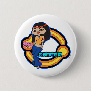 Badge Rond 5 Cm Bouton de Cancer