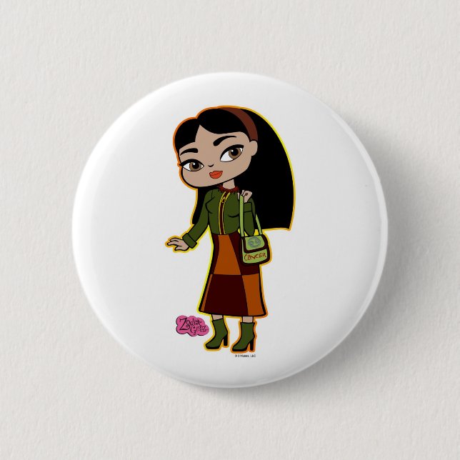 Badge Rond 5 Cm Bouton de Cancer (Devant)