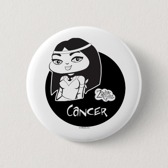 Badge Rond 5 Cm Bouton de Cancer (Devant)