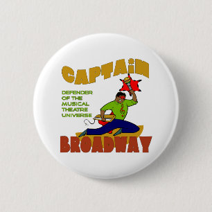 Badge Rond 5 Cm Bouton de capitaine Broadway (peau foncée)