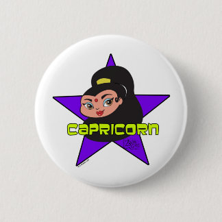 Badge Rond 5 Cm Bouton de Capricorne