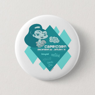 Badge Rond 5 Cm Bouton de Capricorne