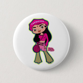Badge Rond 5 Cm Bouton de Capricorne
