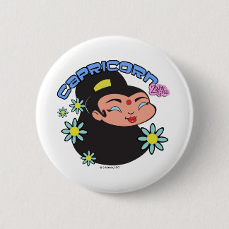 Badge Rond 5 Cm Bouton de Capricorne