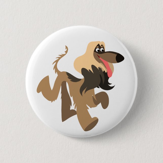 Badge Rond 5 Cm Bouton de caricature clownesque afghan (Devant)
