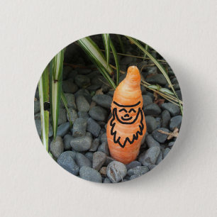Badge Rond 5 Cm Bouton de carotte de gnome
