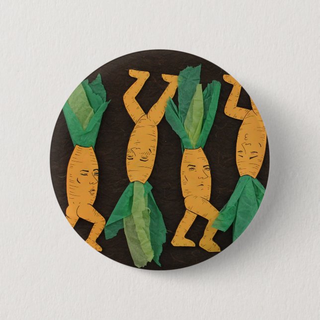 Badge Rond 5 Cm Bouton de Carotte-Kun (Devant)