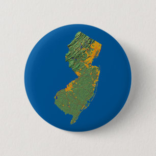 Badge Rond 5 Cm Bouton de carte de New Jersey