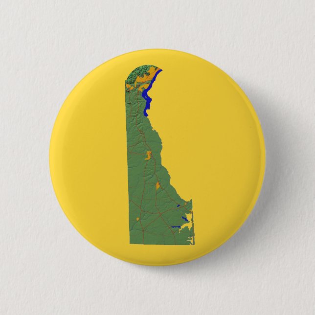 Badge Rond 5 Cm Bouton de carte Delaware (Devant)