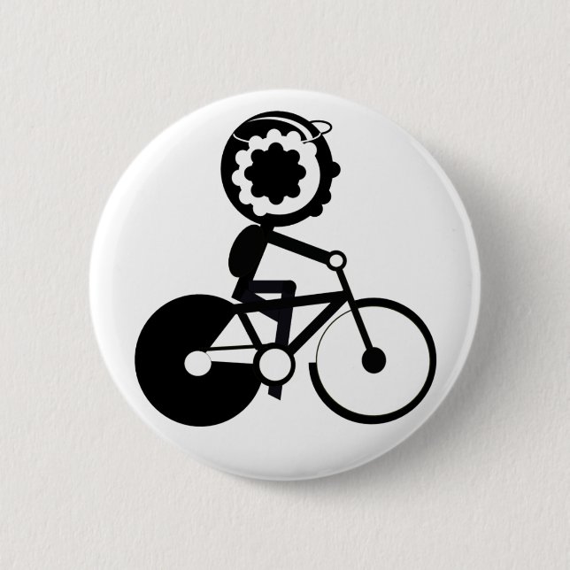 Badge Rond 5 Cm Bouton de cavalier de vélo (Devant)
