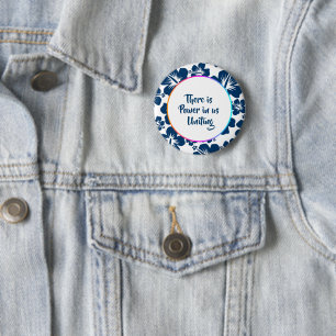 Badge Rond 5 Cm Bouton de célébration florale Simple Heritage