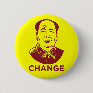 Badge Rond 5 Cm Bouton de changement de Mao