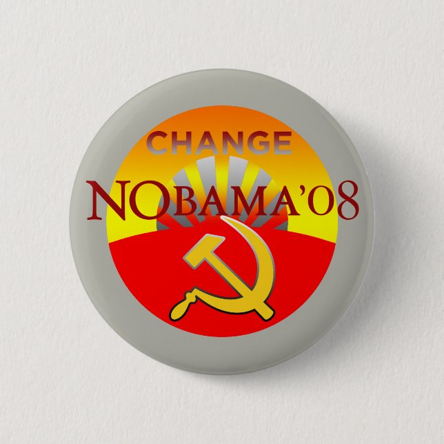 Badge Rond 5 Cm Bouton de CHANGEMENT de NOBAMA 08 (Devant)