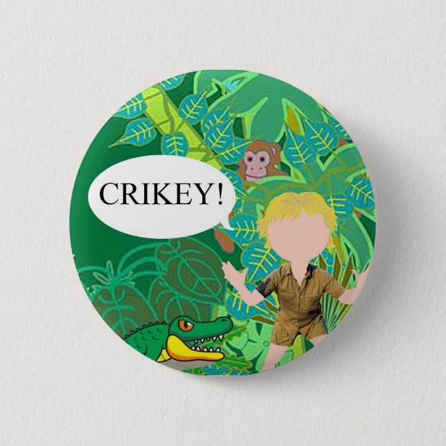 Badge Rond 5 Cm Bouton de chasseur de Croc (Devant)