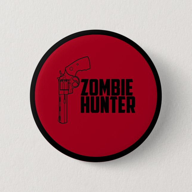 Badge Rond 5 Cm Bouton de chasseur de zombi (Devant)