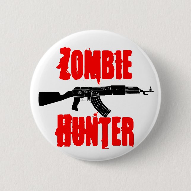 Badge Rond 5 Cm Bouton de chasseur de zombi (Devant)