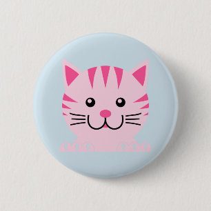 Badge Rond 5 Cm Bouton de chat
