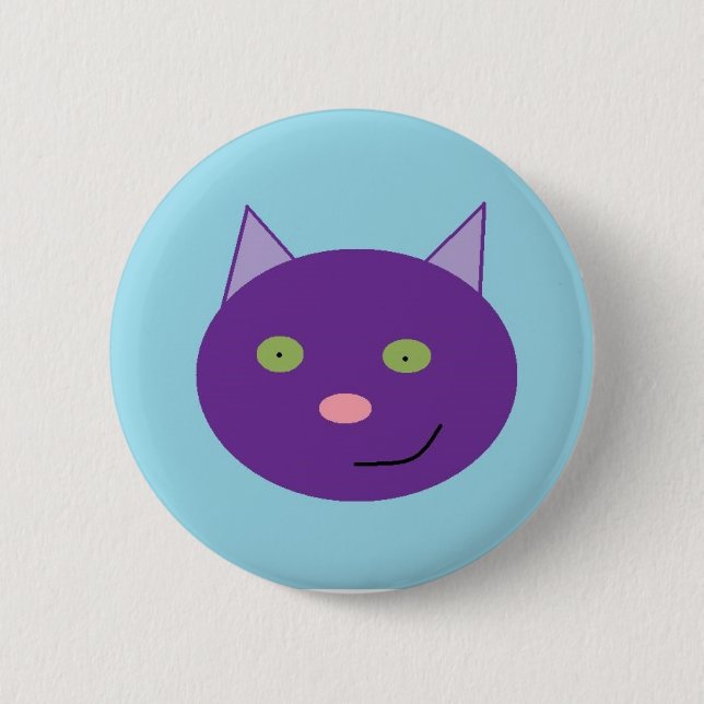 Badge Rond 5 Cm bouton de chat (Devant)