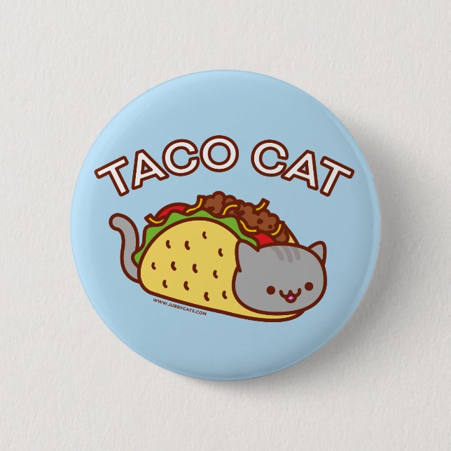 Badge Rond 5 Cm Bouton de chat - "CAT de TACO " (Devant)