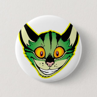 Badge Rond 5 Cm Bouton de chat de dessin fluorescent insigne
