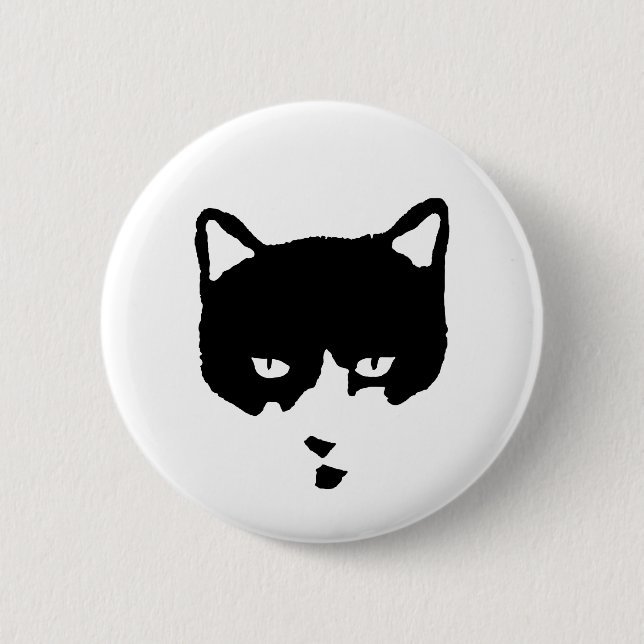 Badge Rond 5 Cm Bouton de chat de smoking (Devant)