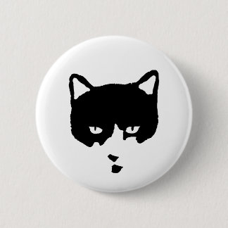 Badge Rond 5 Cm Bouton de chat de smoking