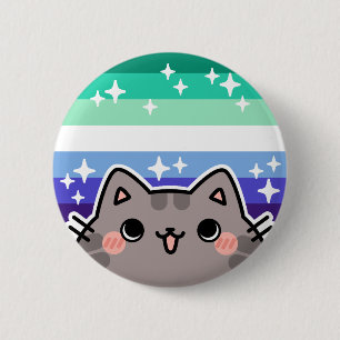 Badge Rond 5 Cm Bouton de chat Gay (MLM) LGBT Pride Flag