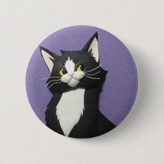 Badge Rond 5 Cm Bouton de chaton de smoking