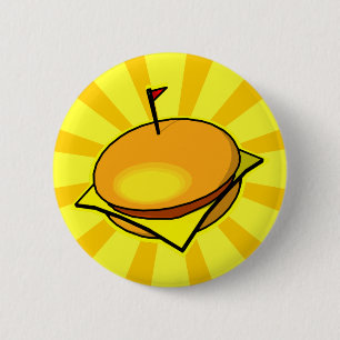 Badge Rond 5 Cm Bouton de CHEESEBURGER