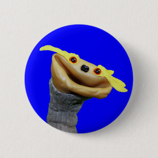 Badge Rond 5 Cm Bouton de Chester (bleu)