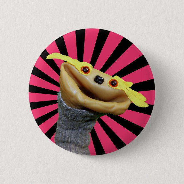 Badge Rond 5 Cm Bouton de Chester (rayures) (Devant)