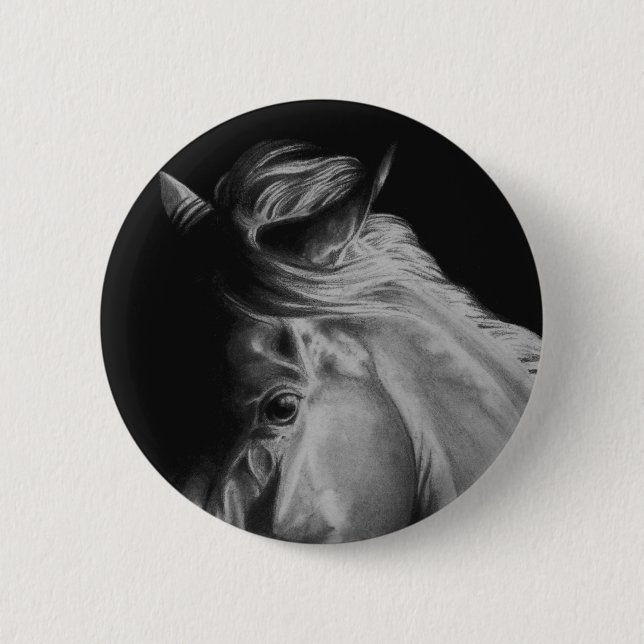 Badge Rond 5 Cm Bouton de cheval (Devant)