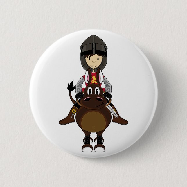 Badge Rond 5 Cm Bouton de chevalier de croisé (Devant)
