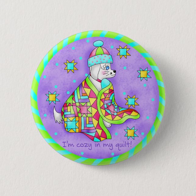 Badge Rond 5 Cm Bouton de chien de garde (Devant)