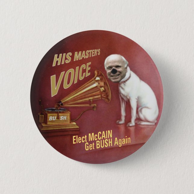 Badge Rond 5 Cm Bouton de chien de McCain (Devant)