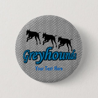 Badge Rond 5 Cm Bouton de chien Greyhounds