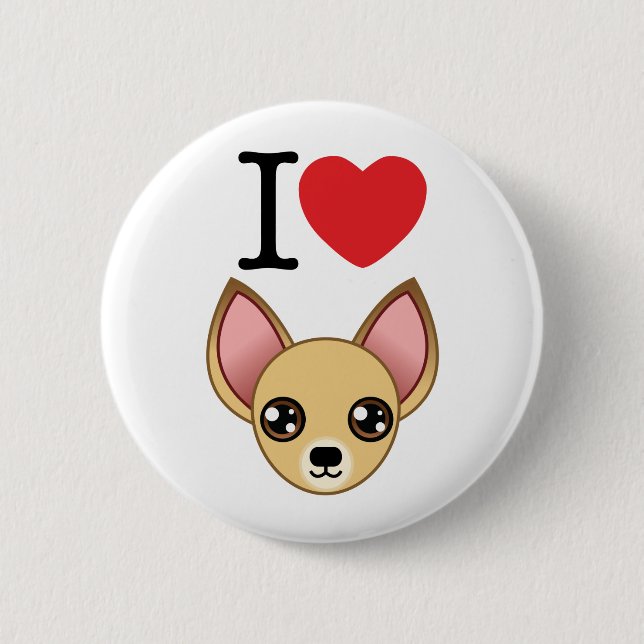 Badge Rond 5 Cm Bouton de chiwawa (Devant)