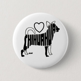 BADGE ROND 5 CM BOUTON DE CHIWAWAS D'AMOUR