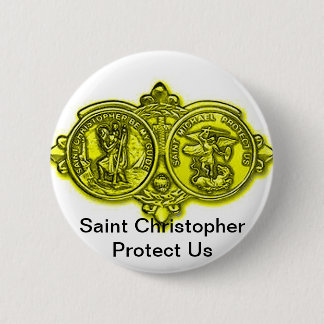 Badge Rond 5 Cm Bouton de Christopher de saint
