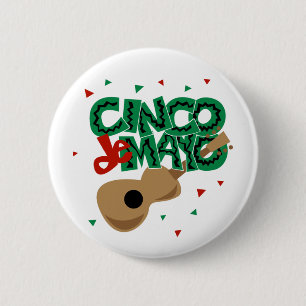 Badge Rond 5 Cm Bouton de Cinco De Mayo