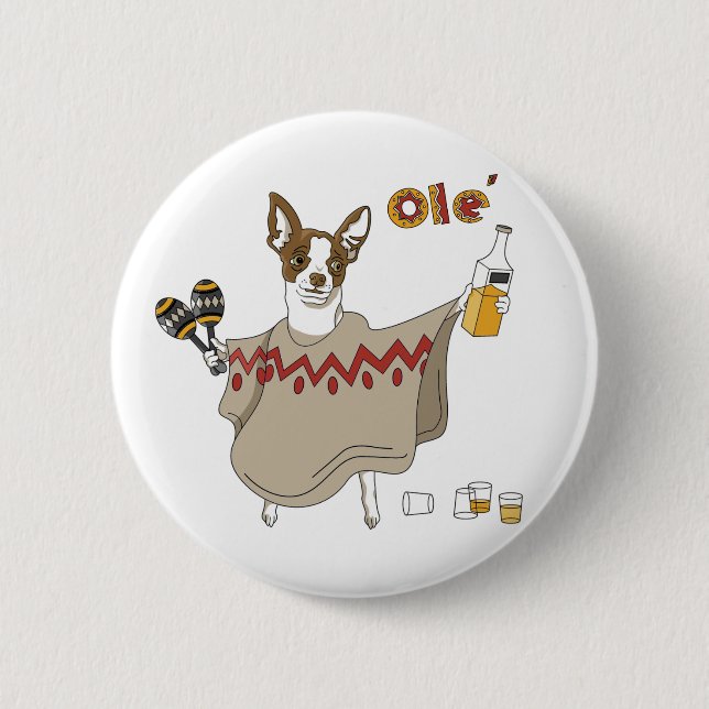 Badge Rond 5 Cm Bouton de Cinco De Mayo (Devant)