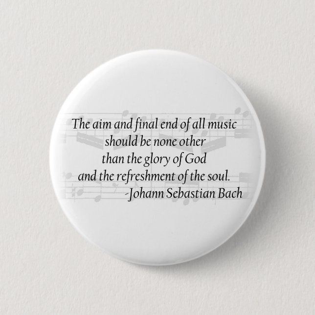 Badge Rond 5 Cm Bouton de citation de Bach (Devant)