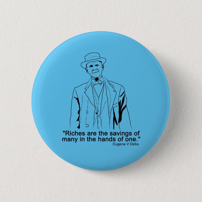 Badge Rond 5 Cm Bouton de citation Eugene Debs (Devant)