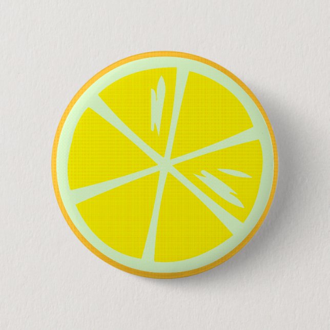 Badge Rond 5 Cm Bouton de citron (Devant)