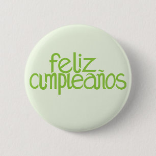 Badge Rond 5 Cm Bouton de citron vert Feliz Cumpleaños