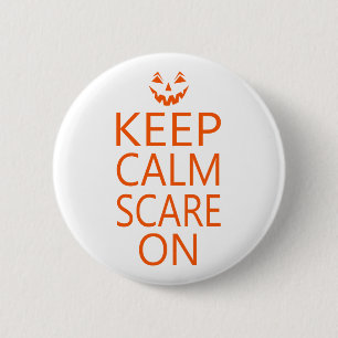 Badge Rond 5 Cm Bouton de citrouille de Garder son Calme et de Fai