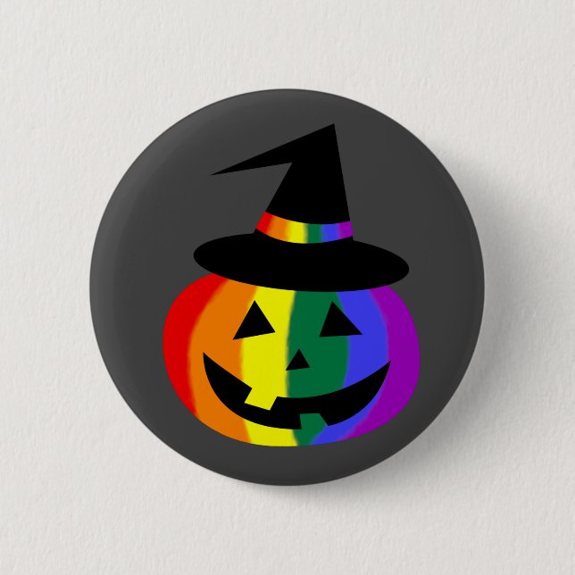 Badge Rond 5 Cm Bouton de citrouille LGBT+ Pride (Devant)