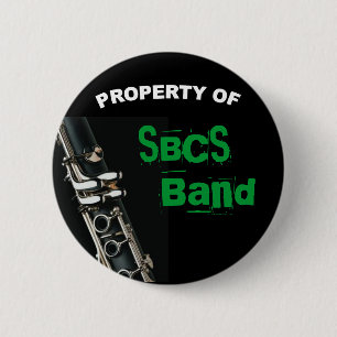 Badge Rond 5 Cm Bouton de clarinette pour la bande