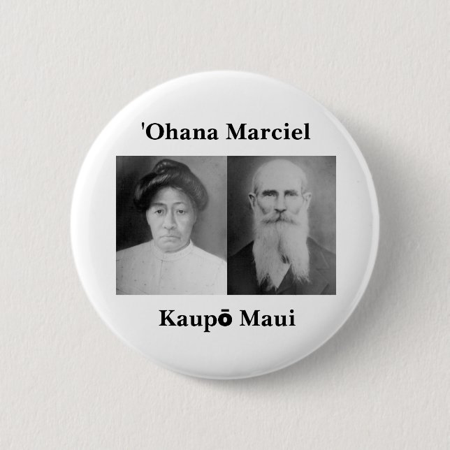 Badge Rond 5 Cm bouton de classique de Marciel de ʻOhana (Devant)